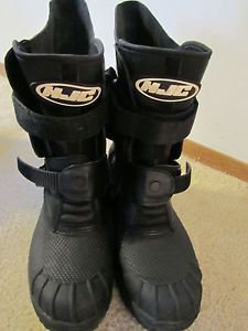 Hjc men&#039;s size 10 standard black waterproof snowmobile snow boots excellent cond