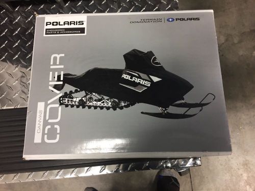Polaris brand snowmobile towable canvas cover axys pro rmk new 2881980 gray