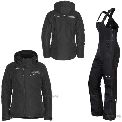 Snowmobile ckx oxygen jacket suit black pants bib women large snow coat winter