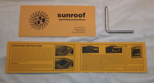 Power sunroof glove box manual/tool mopar chrysler dodge plymouth 1969 70 71 72