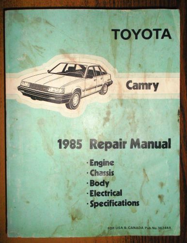 1985 toyota camry service shop repair manual 85 oem no. 36244a us &amp; canada
