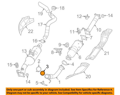 Ram chrysler oem 13-14 3500 6.7l-l6 exhaust-front pipe gasket 68071676aa