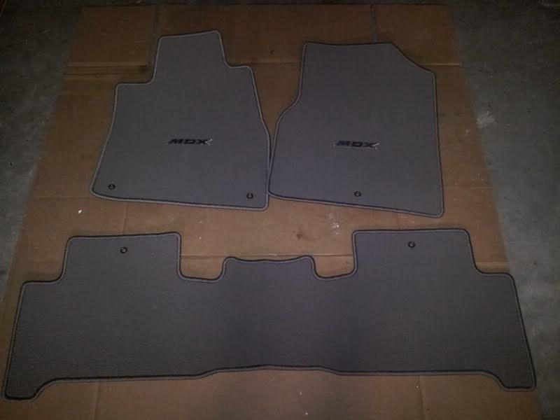 2013 acura mdx - oem medium gray carpet floor mats - new