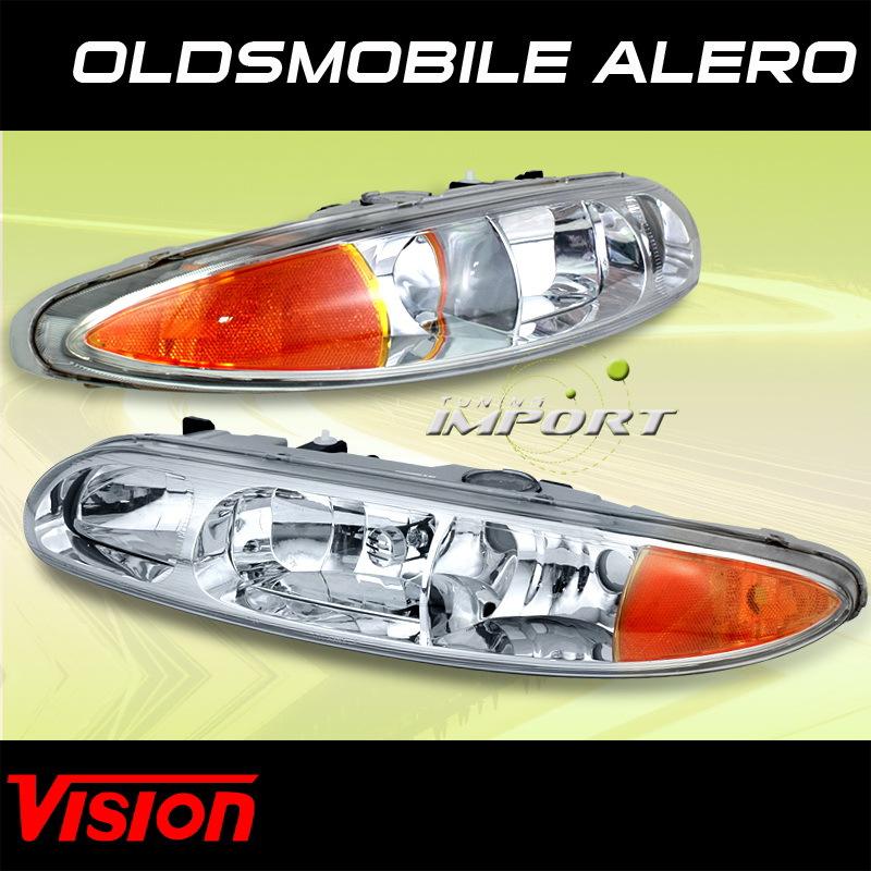 Vision 99 00 01 02 03 04 oldsmobile alero pair left+right headlights lamp set   
