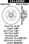 Centric parts 121.65080 front disc brake rotor