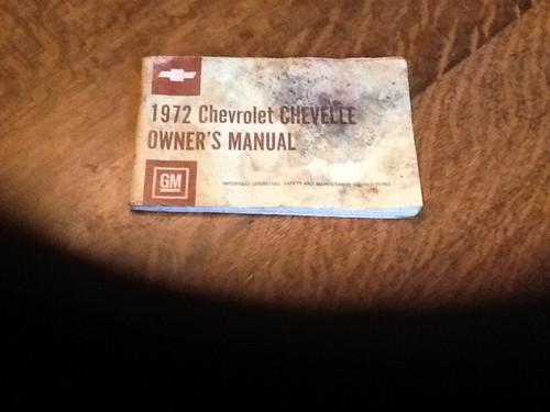 1972 chevrolet chevelle owner's manual  third edition february 1972