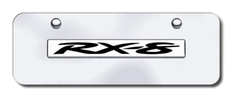 Mazda rx-8 name chrome on chrome mini license plate made in usa genuine
