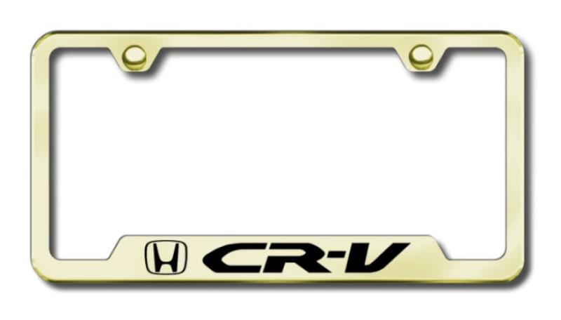 Honda crv  engraved gold cut-out license plate frame made in usa genuine