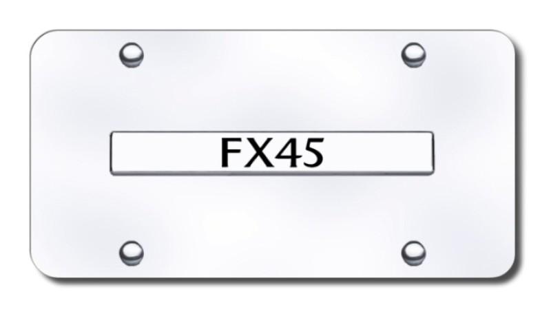 Infiniti fx45 name chrome on chrome license plate made in usa genuine