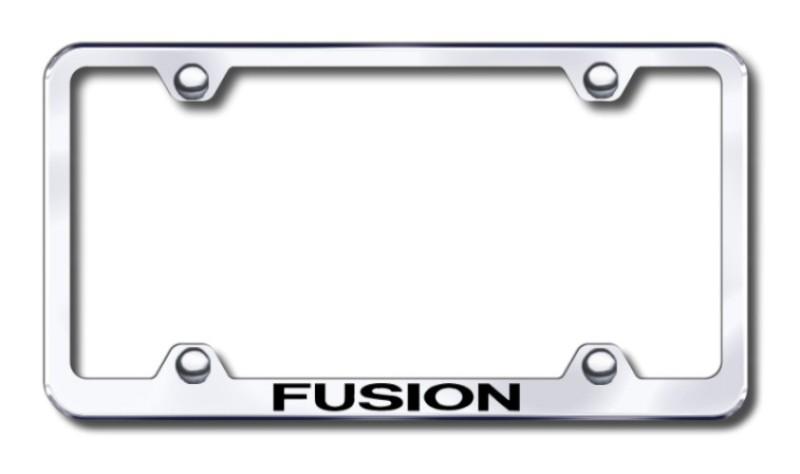 Ford fusion wide body laser etched chrome license plate frame -metal made in us