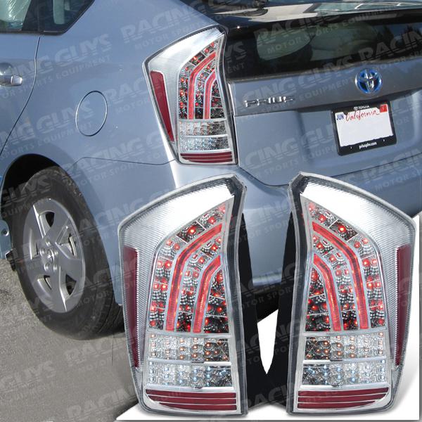 Amber white red full led chrome housing hybrid euro clear tail lights sedan l+r
