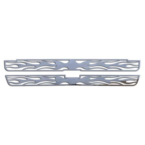 Chevy silverado 99-00 horizontal flame stainless grille insert aftermarket trim