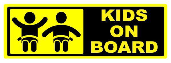 kids on board car truck vinyl decal sticker baby child children safety sign