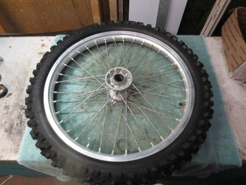Kawasaki kx250 f front  wheel  rim tire hub nice bridgestone motocross