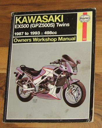 1987-1993 kawasaki gpz500s/ex500 twin service shop repair manual_twins_88 89 90