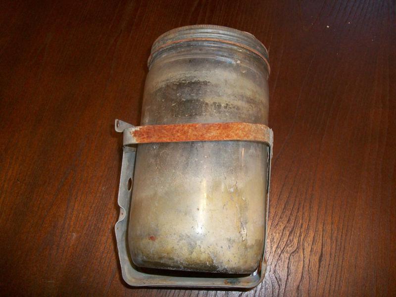 Vintage 1955 buick special winshield washer fluid tank (glass "mason jar")