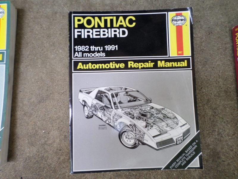 Haynes 867 pontiac firebird 1982-1991 repair manual all models automotive
