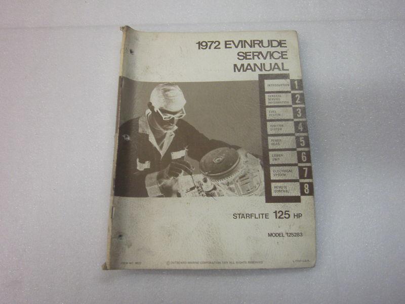 Evinrude 1972 125 hp service manual