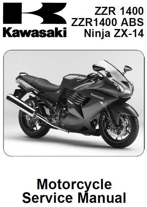 2006 kawasaki ninja zx-14 and zzr 1400 oem factory service repair manual cd 06