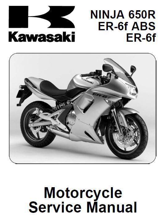 2006 2007 2008 Kawasaki Ninja 650R ER-6F EX-6 & ABS service manual in binder