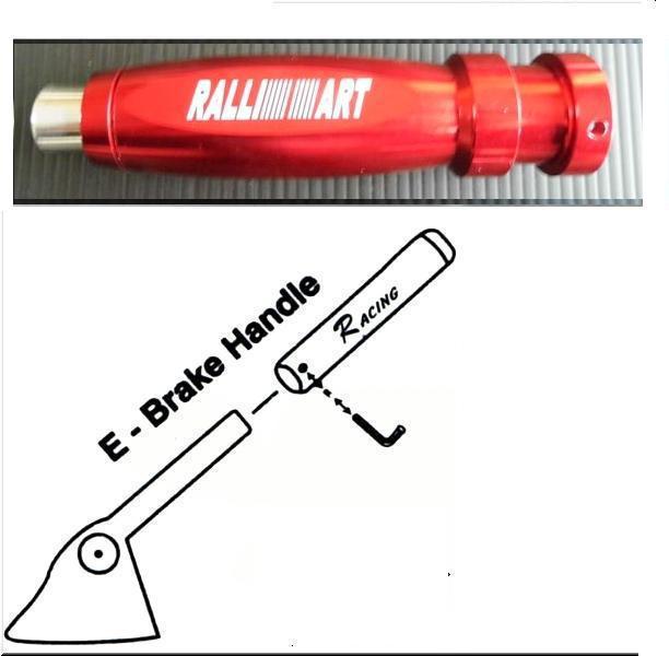 Car aluminum e hand brake ebrake handle red include release button ralliart