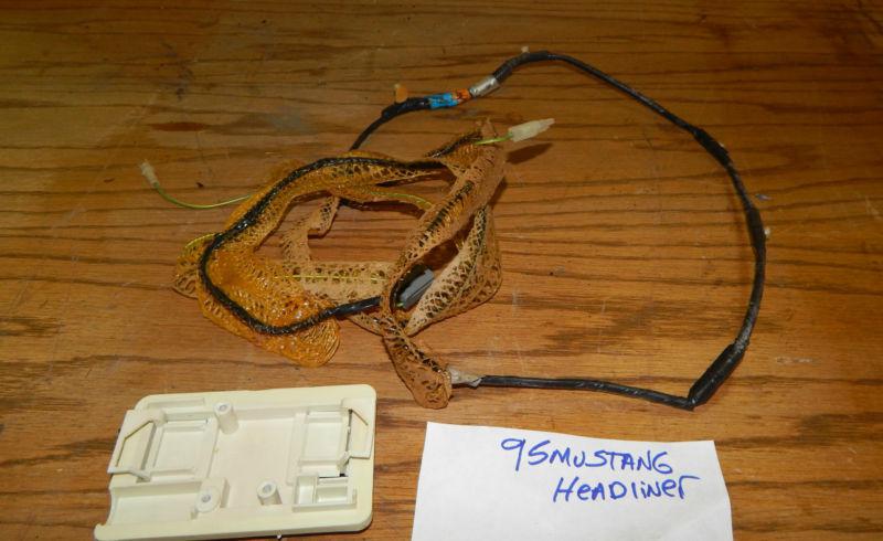 1995 95 ford mustang sun visors dome light wiring harness oem