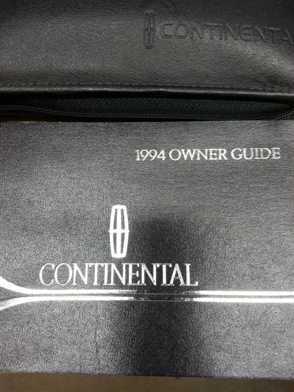 1994 lincoln continental owners manual packet, leather case