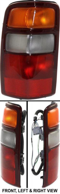 Amber smoked red lens new tail lamp with bulbs left hand chevy yukon suburban lh