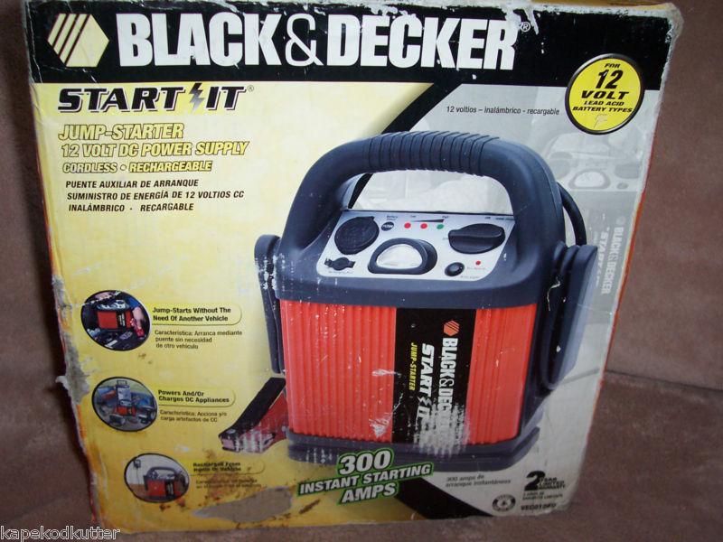 New black & decker start-it  300 amp auto jump pack car truck suv #vec010bd