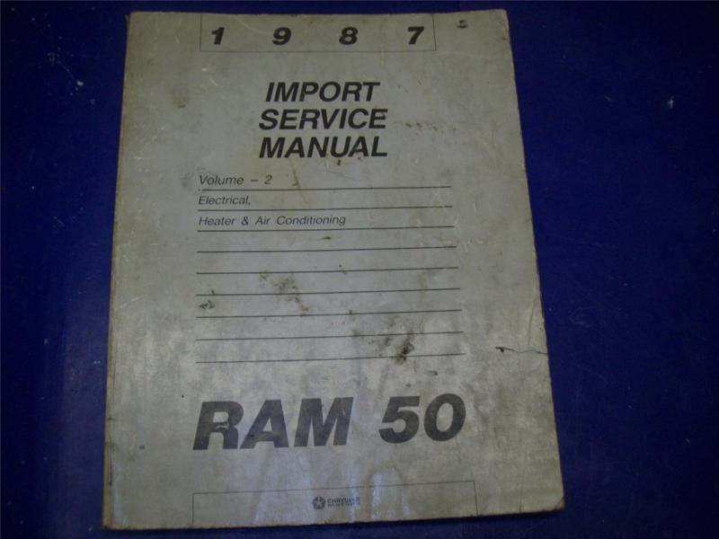 1987 87 dodge ram 50 factory shop service manual volume 2