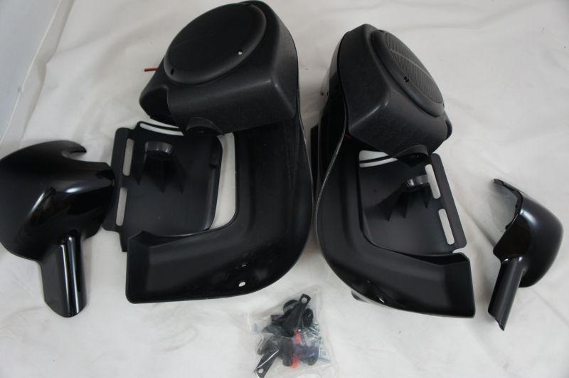 Speaker pods lower vented fairings fits harley hd touring models vivid black
