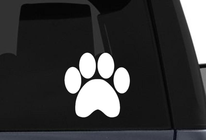 Dog paw vinyl decal for car, truck, laptop, or any smooth surface