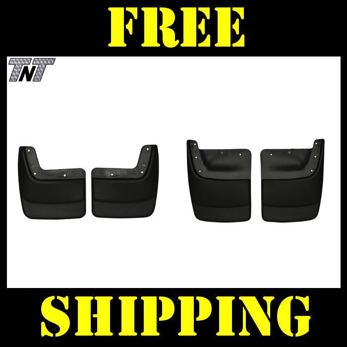02 - 09 gmc envoy xl xuv husky liners mud guards black front & rear suv flaps