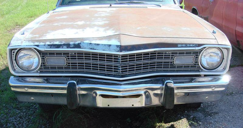 1973 dodge dart front bumper with brackets - very nice 74 75 76
