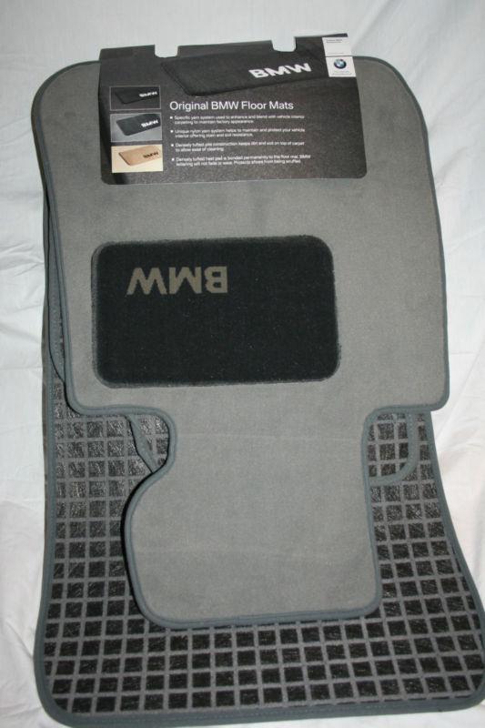 2007 to 2011 bmw 335xi/335i x-drive carpeted floor mats - factory oem  - gray