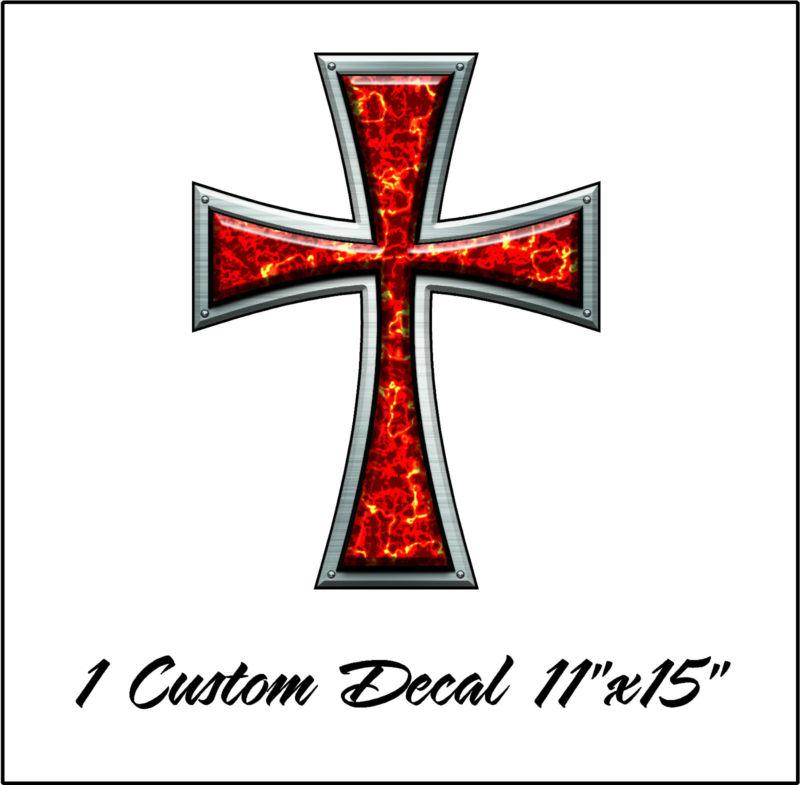 Cross christian religious pray graphic decal - cross decal 11x15
