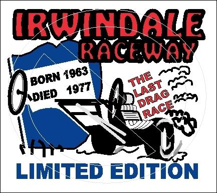 Irwindale raceway last race - nostalgic and vintage decal / sticker 