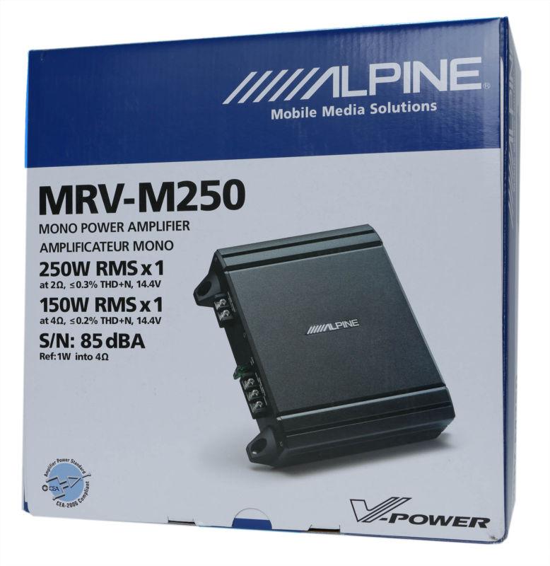 New alpine mrv-m250 +3yr waranty amp car mono 250w amplifier 1 channel class d