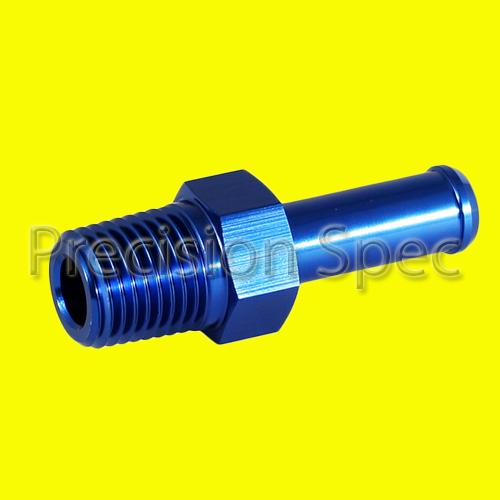 1/4" npt male to 3/8" (10mm) straight hose barb aluminium fitting adapter