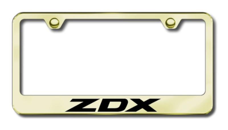 Acura zdx laser etched license plate frame-gold made in usa genuine
