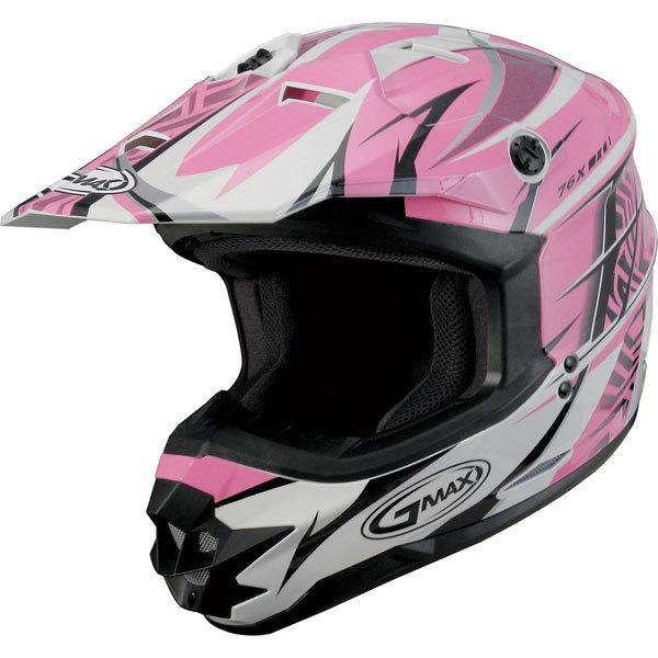 Pink/white/black s gmax gm76x player women's helmet