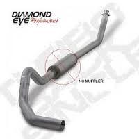 Diamond eye exhaust- 94-02 dodge 4" alum-turbo back single muffler delete