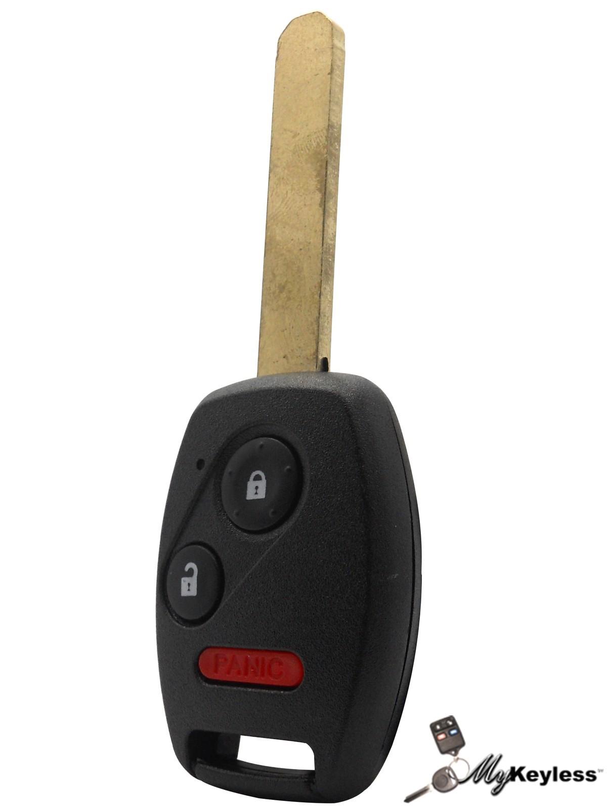 New honda replacement uncut car key keyless entry remote keyfob combo 3 button