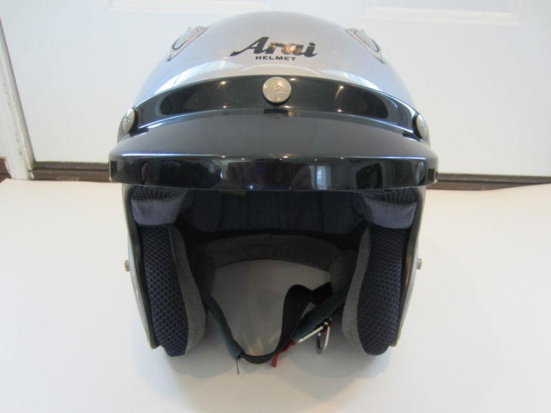 Arai "classic" motorcylce helmet silver metallic size xl msrp $320