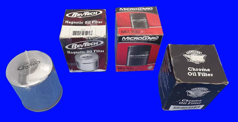 Lot 4 new harley davidson & indian oil filter 63796-77a chrome revtech magnetic
