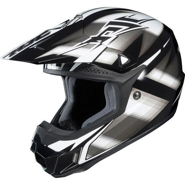 Black/silver/white xl hjc cl-x6 spectrum helmet