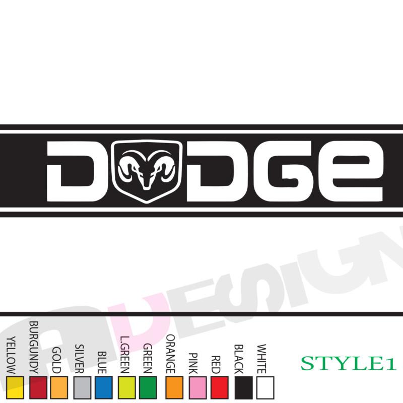 Dodge ram bed side stripe vinyl decal sticker 9"x 48" car truck bumper any color