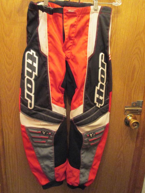 Great youth  *thor* black red white  motocross racing pants  size 26