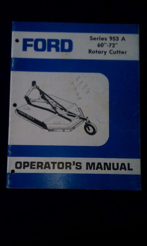  ford series 953a operator's manual 60 72 inch rotary cutter se 4539a 488