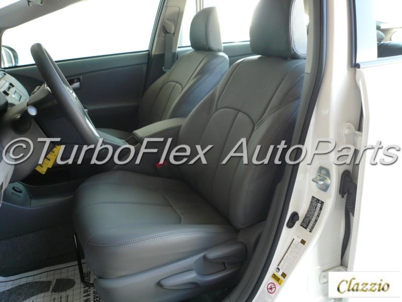 Clazzio custom fit leather seat cover set gray toyota prius 2004-2009